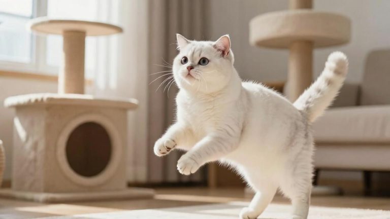 Cat playing feather wand interactive toy to stay active and support healthy digestion